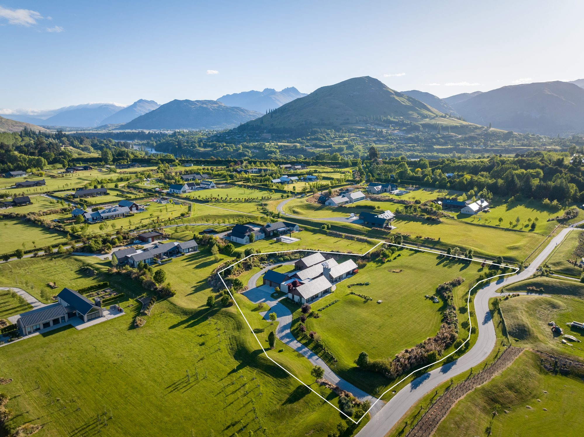 Aerial view of Queenstown Lakes